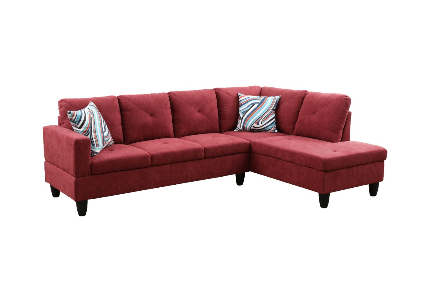 Red Flannel Living Room Sofa Set
